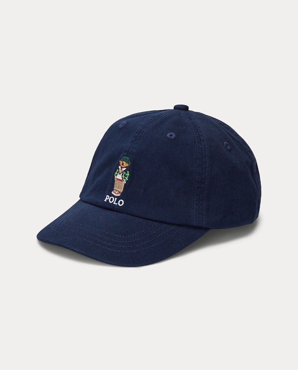 

Хлопковая кепка для мальчика с мишкой-поло Polo Ralph Lauren, темно-синий