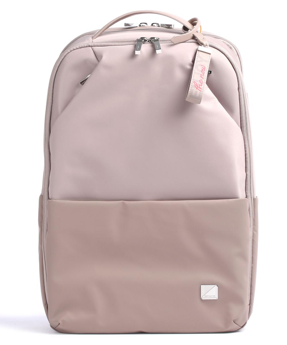 Рюкзак для ноутбука Workationist 15 дюймов из искусственной кожи и переработанного полиэстера Samsonite, розовый