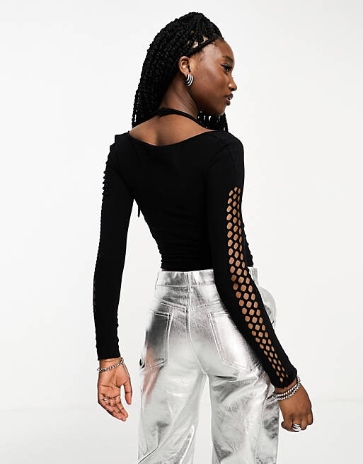 

Черный бесшовный топ ASOS DESIGN