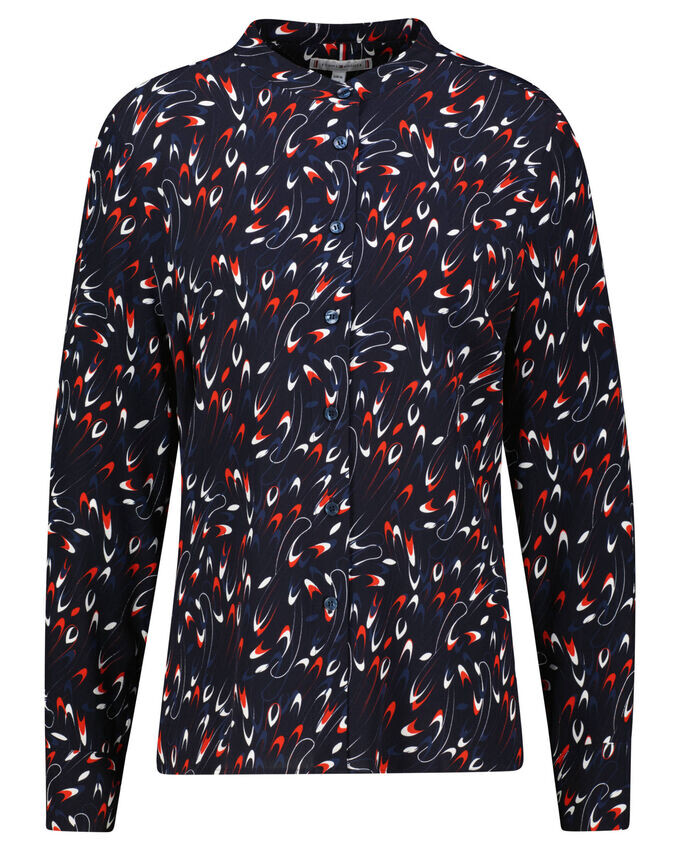 

Блузка из вискозы стандартного кроя Tommy Hilfiger, синий