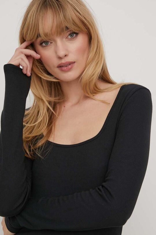 

Футболка с длинными рукавами Abercrombie & Fitch, черный