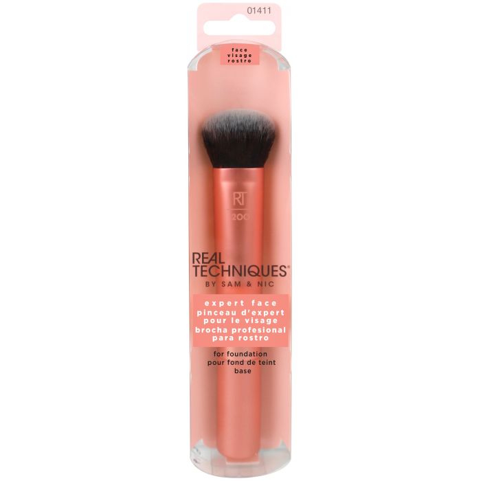 Косметическая кисть Expert Face Brush Real Techniques, Rosa двусторонняя кисть для пудры real techniques dual ended set bake brush 1 шт