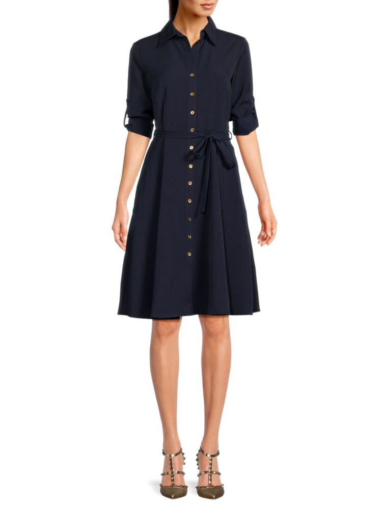 

Однотонное платье-рубашка Sharagano, цвет Deep Navy