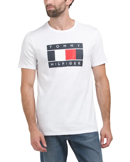 

Футболка с коротким рукавом с глобальным флагом Tommy Hilfiger, белый