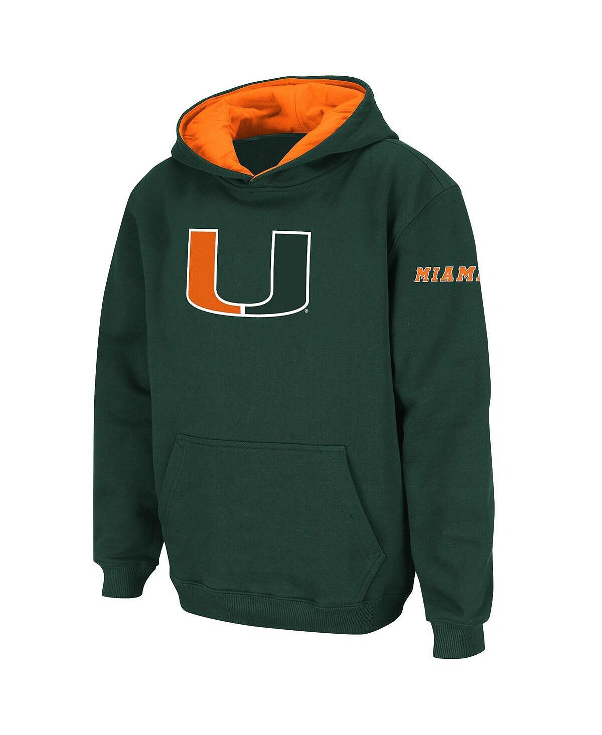 

Зеленый пуловер с большим логотипом Big Boys Miami Hurricanes Stadium Athletic