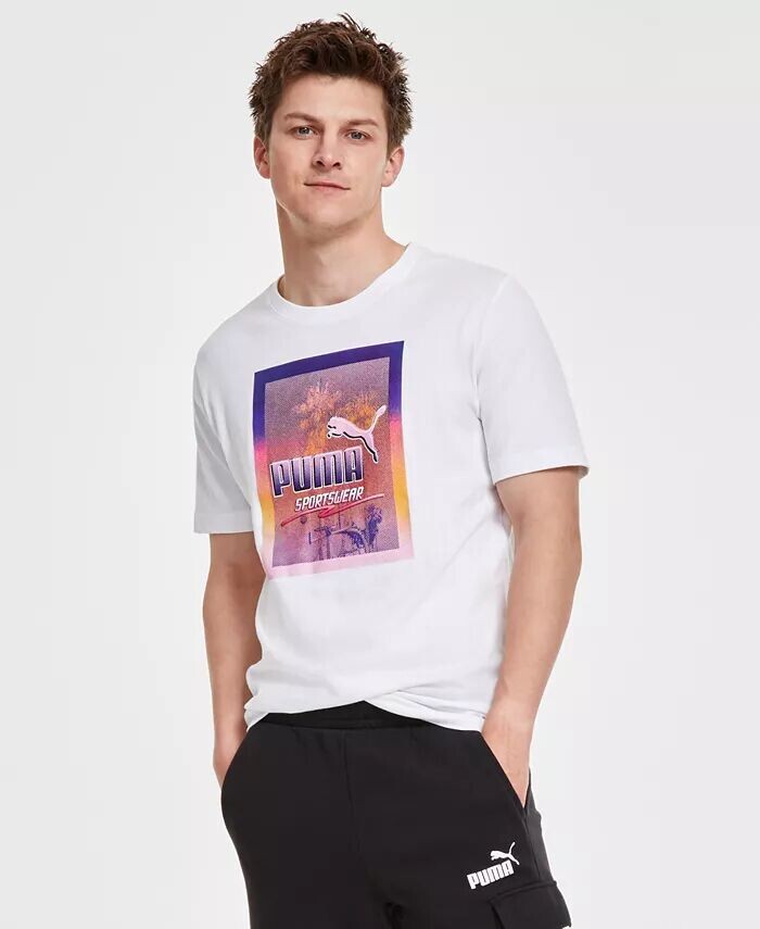 

Мужская футболка с графическим логотипом Summer Nights Puma, белый