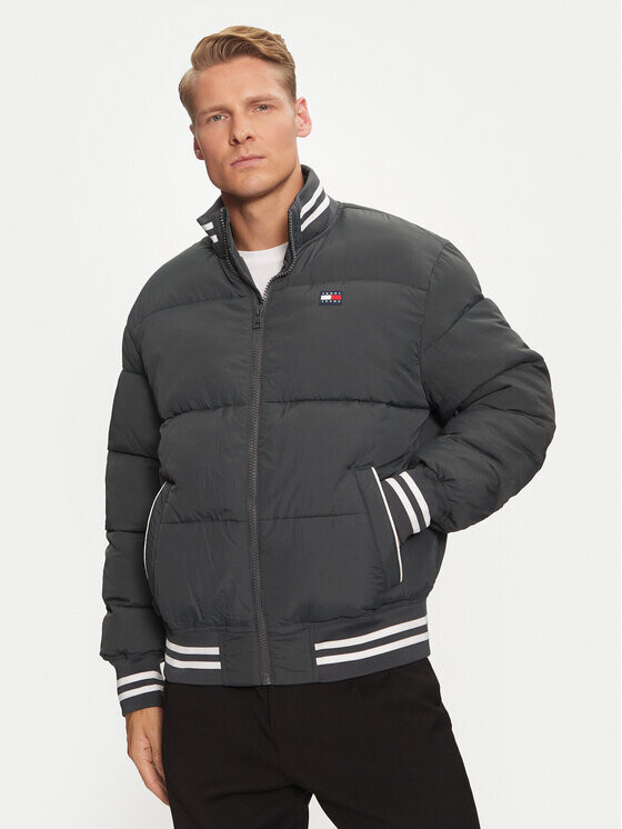 

Пуховик стандартного кроя Tommy Jeans, серый