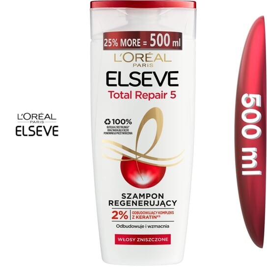 

Шампунь-наполнитель, 500 мл L'oreal Paris, Elseve Total Repair 5, L'oréal Paris