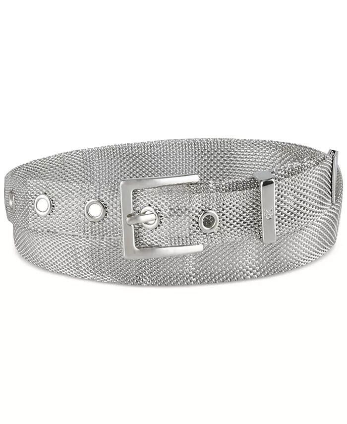 

Женский тонкий минималистичный деловой ремень из металлической сетки Calvin Klein, серебро