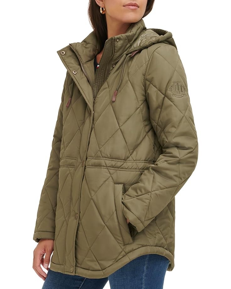 Куртка Tommy Hilfiger Zip-Up Quilted Jacket, цвет Juniper