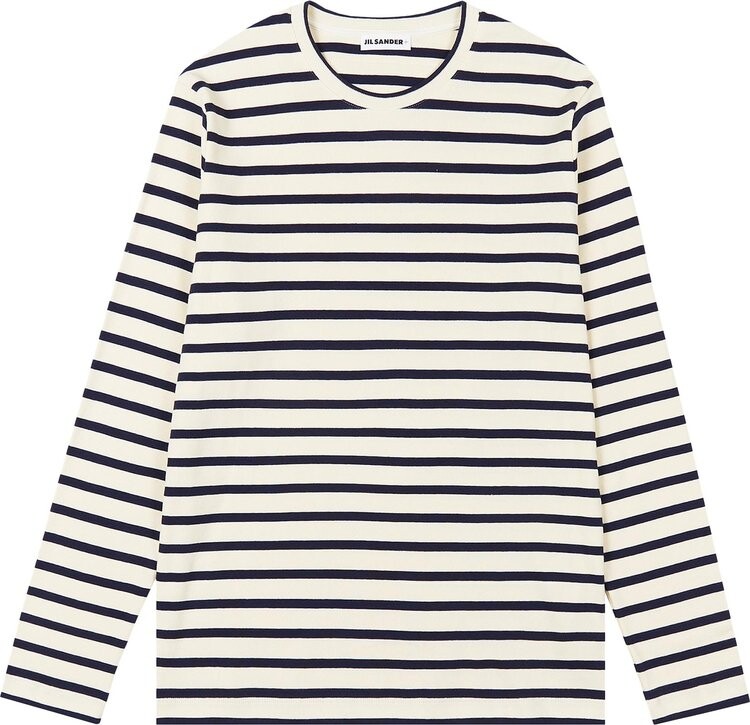 

Футболка Jil Sander Striped Crewneck 'White/Navy', разноцветный