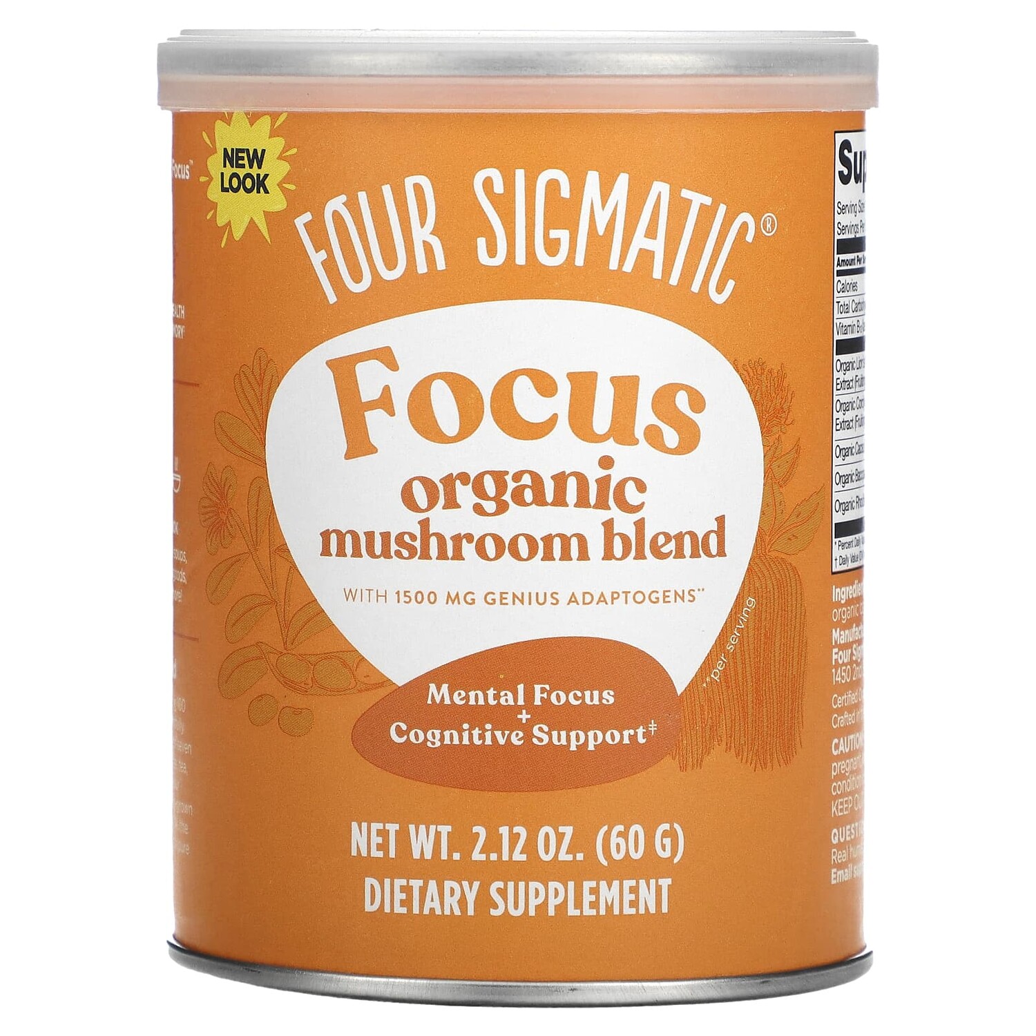 

Смесь Focus Blend, 2,12 унции (60 г), Four Sigmatic