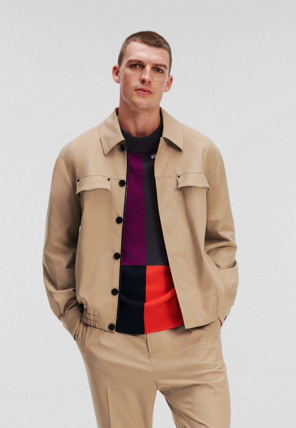 

Куртка KARL LAGERFELD TAILORED, бежевый