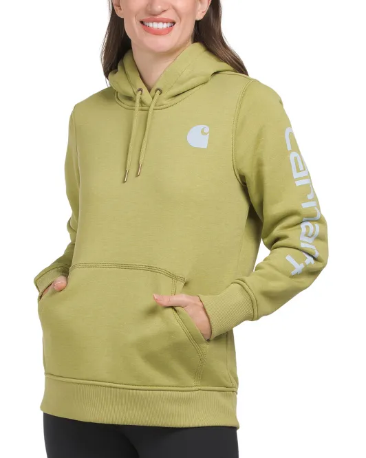 

Толстовка свободного кроя средней плотности с рисунком и длинными рукавами Carhartt, зеленый