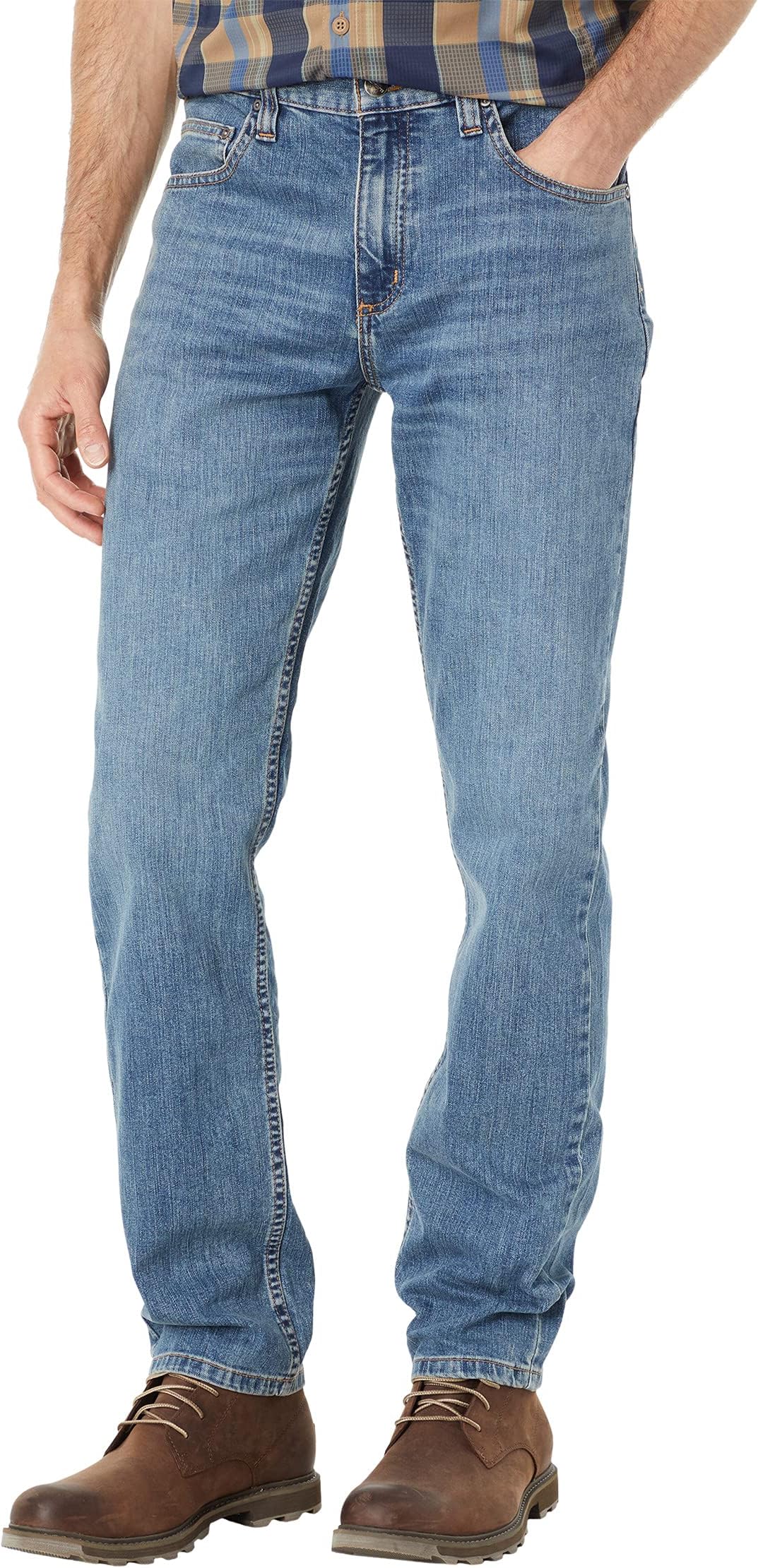 цена Джинсы Rugged Flex Relaxed Fit Low Rise Five-Pocket Tapered Jeans Carhartt, цвет Arcadia