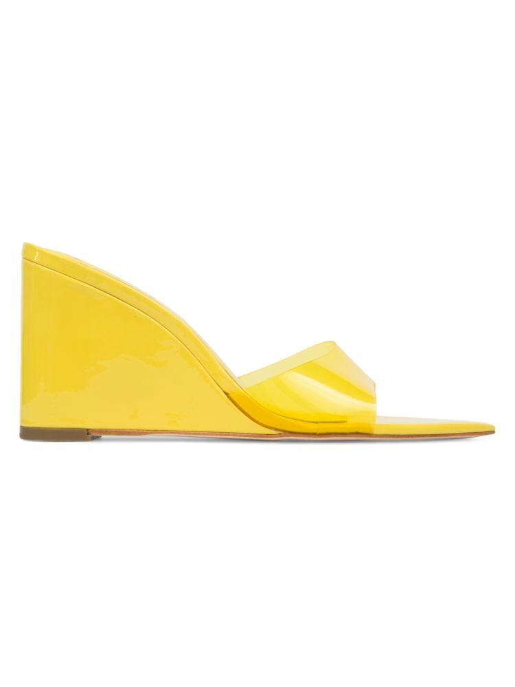 

Мюли Octavia на танкетке с острым носком Black Suede Studio, цвет Goldfinch