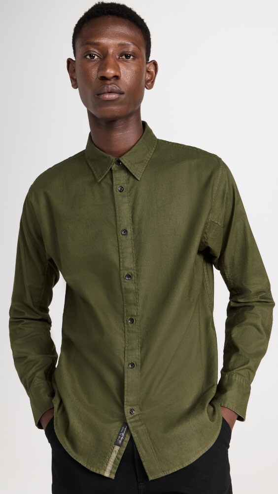 

Рубашка Rag & Bone Fit 2 Engineered Oxford, оливковый
