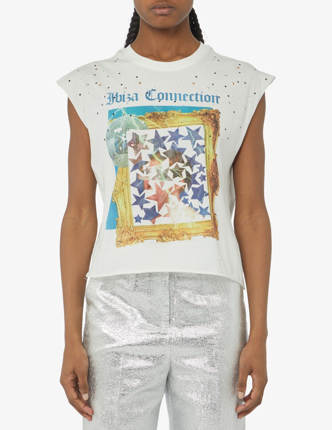 

Футболка Disco с заклепками Desigual, белый