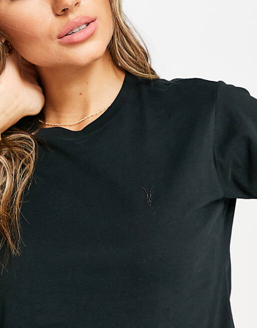 

Черная свободная футболка AllSaints Grace