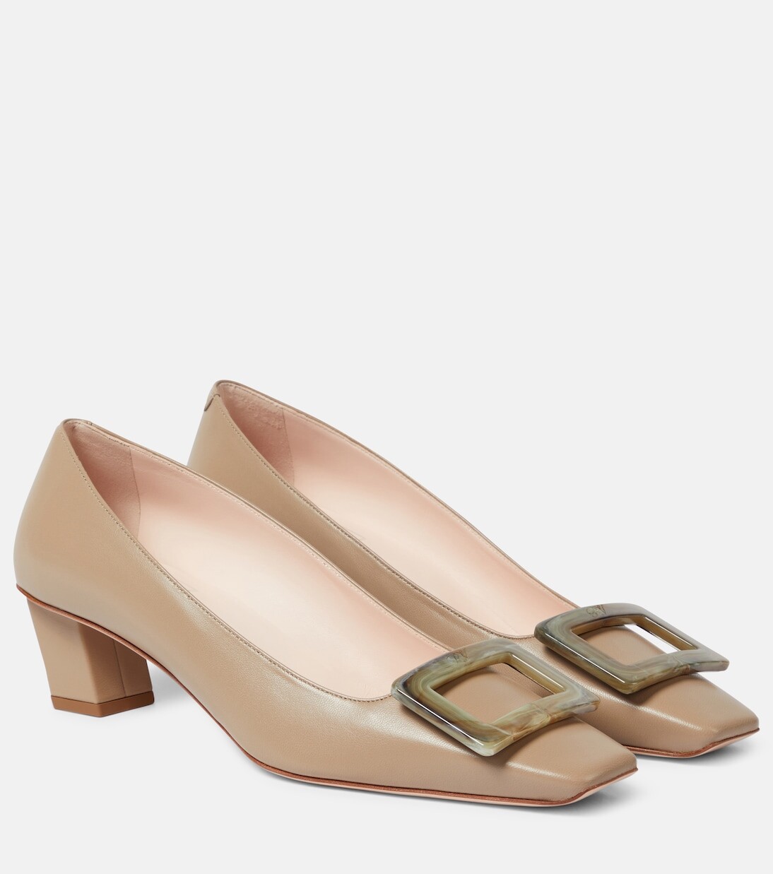 

Кожаные туфли belle vivier 45 Roger Vivier, бежевый