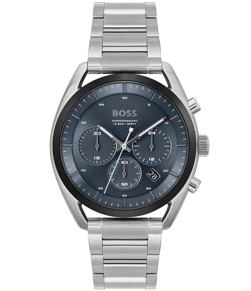 

Мужские часы Hugo Boss с хронографом и браслетом из нержавеющей стали, серебро