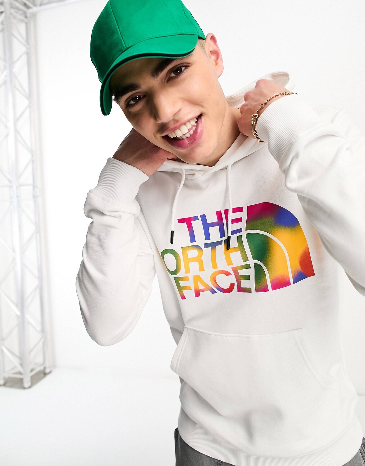 

Худи белого цвета с логотипом на груди The North Face Pride Standard, Белый