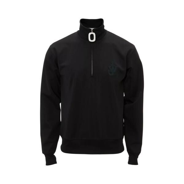 

Футболка half-zip track-jacket mit logo black black J.W. Anderson, черный