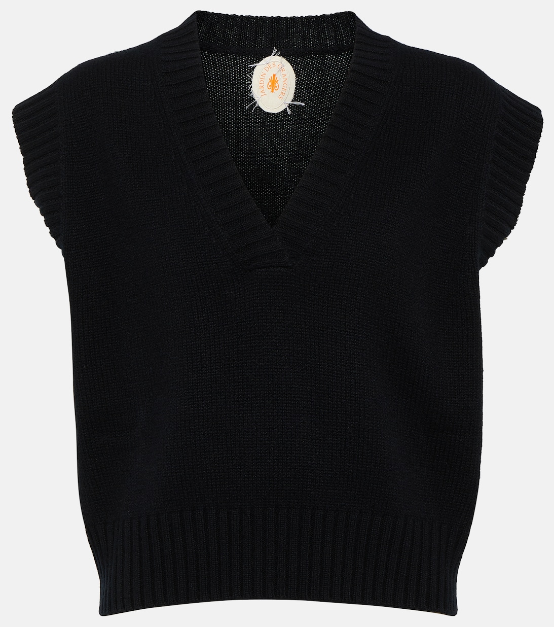 цена Укороченный кашемировый жилет-свитер JARDIN DES ORANGERS, черный