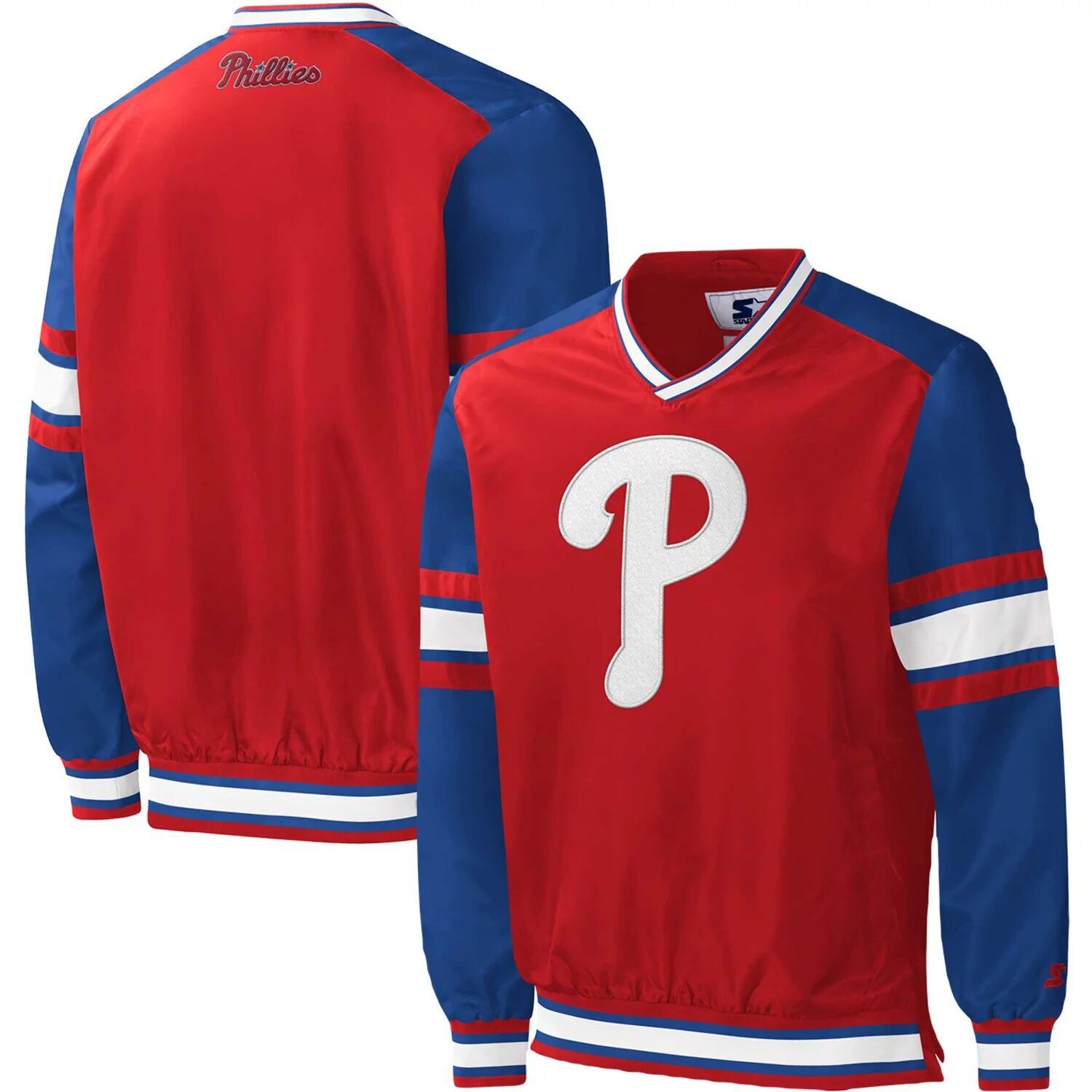 

Мужской красный пуловер-ветровка Philadelphia Phillies Yardline Starter