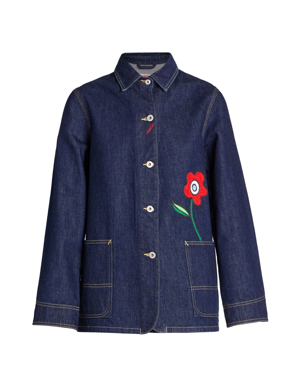 

Джинсовая рабочая куртка Vivienne с вышивкой KENZO, синий