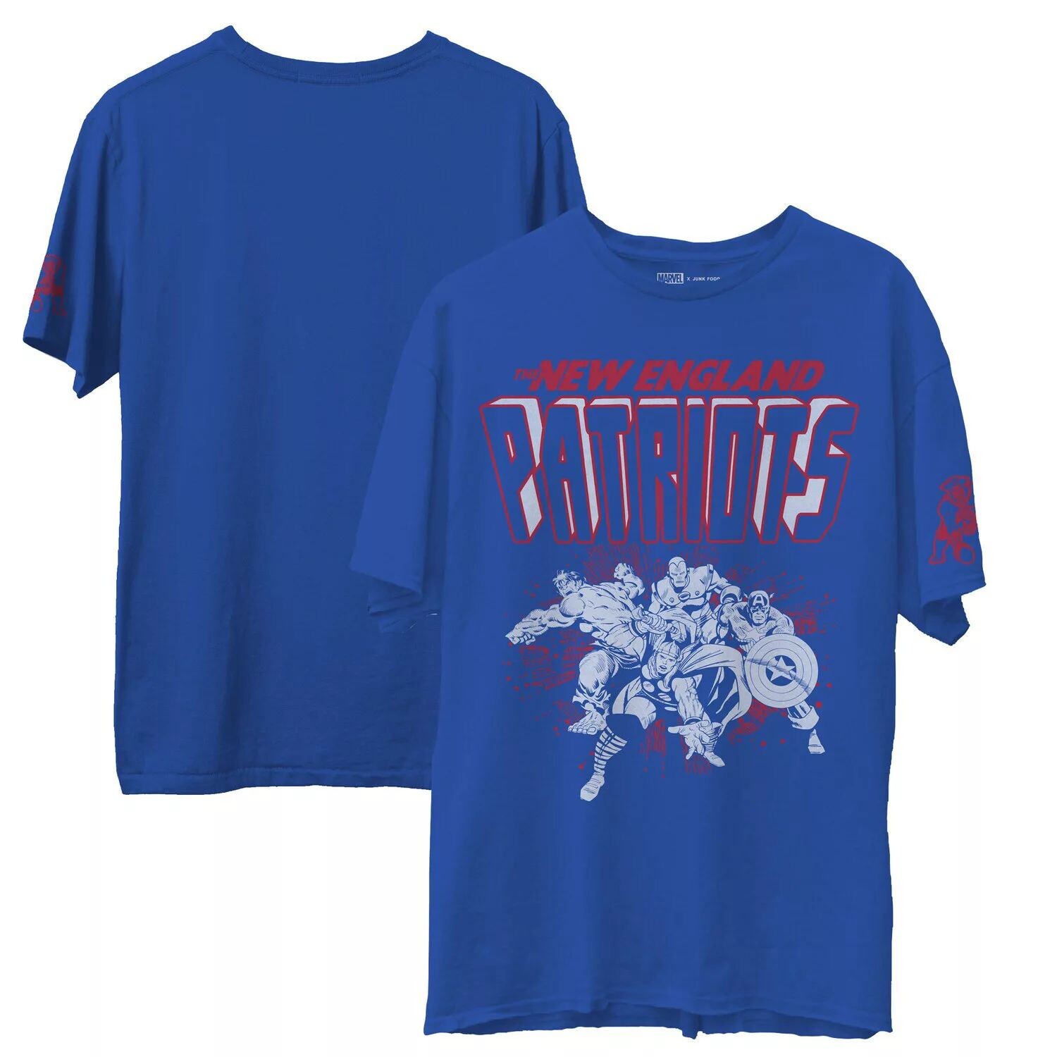 

Мужская футболка Junk Food Royal New England Patriots Marvel