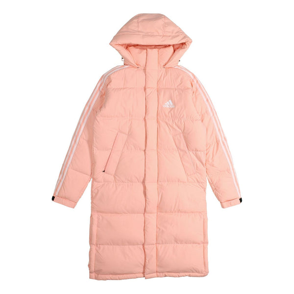 Пуховик Adidas Unisex 3st Long Parka Hooded Down Jacket Pink, розовый