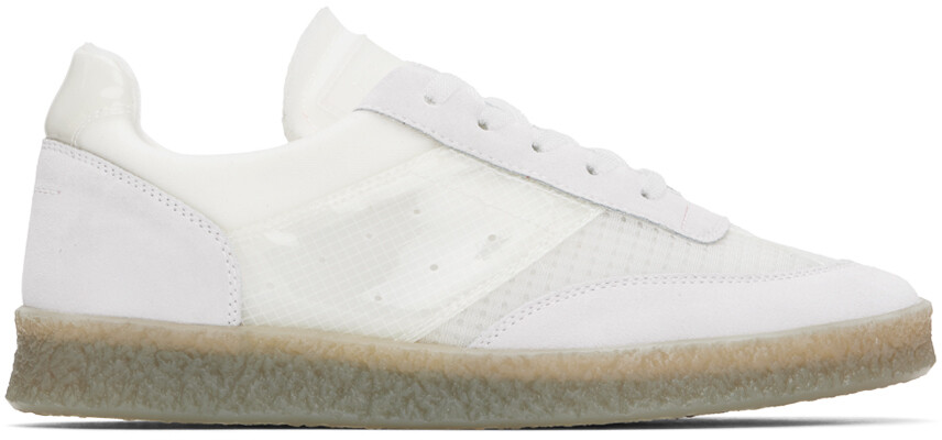 

Белые кроссовки 6 Court Mm6 Maison Margiela, цвет White sand