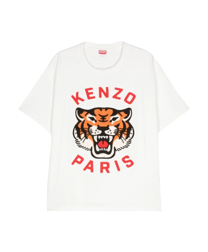 

Футболка и поло с вышивкой Lucky Tiger Kenzo, белый
