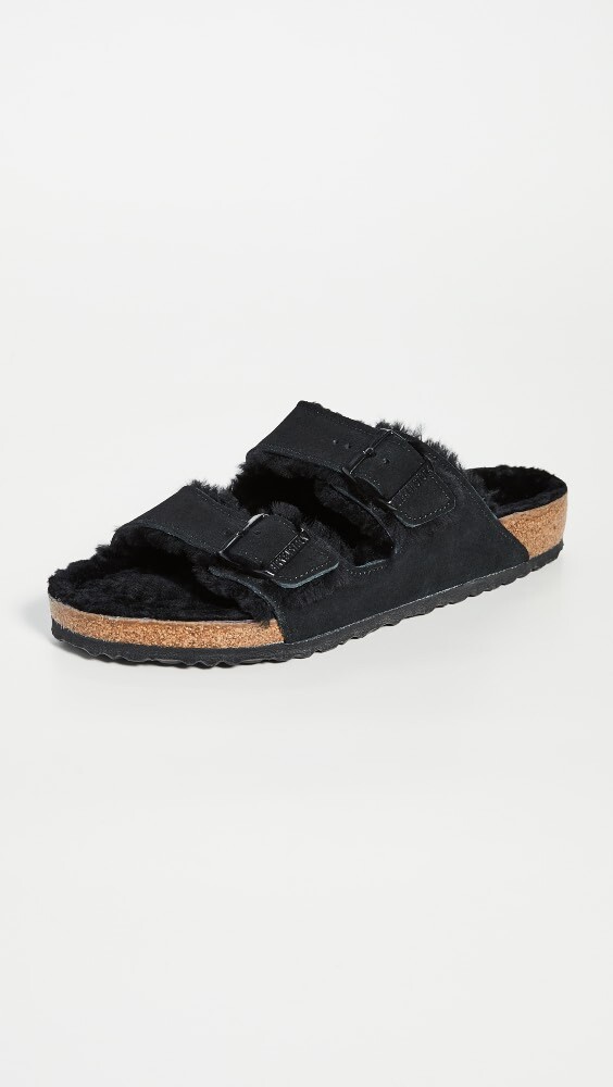 

Сандалии Birkenstock Arizona Shearling, черный
