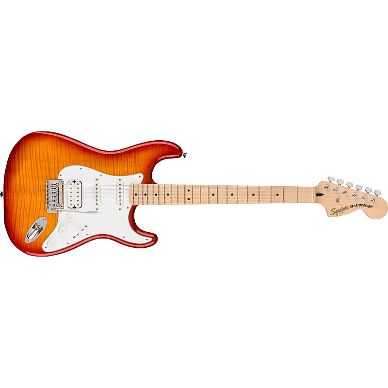 Электрогитара Fender Squier Affinity Stratocaster FMT HSS Guitar, Maple, Sienna Sunburst