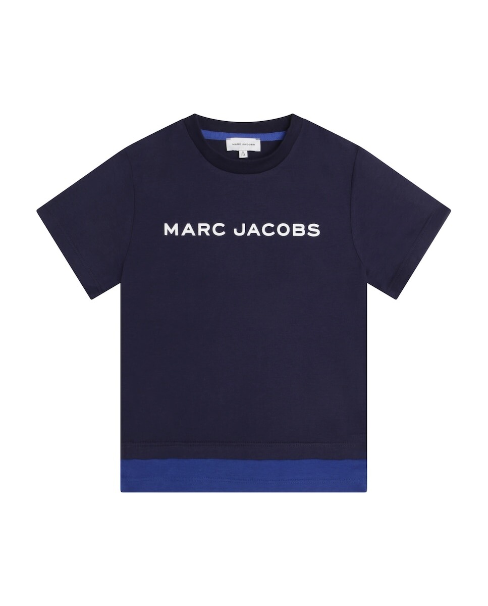 

Синяя хлопковая футболка для мальчика Marc Jacobs, темно-синий