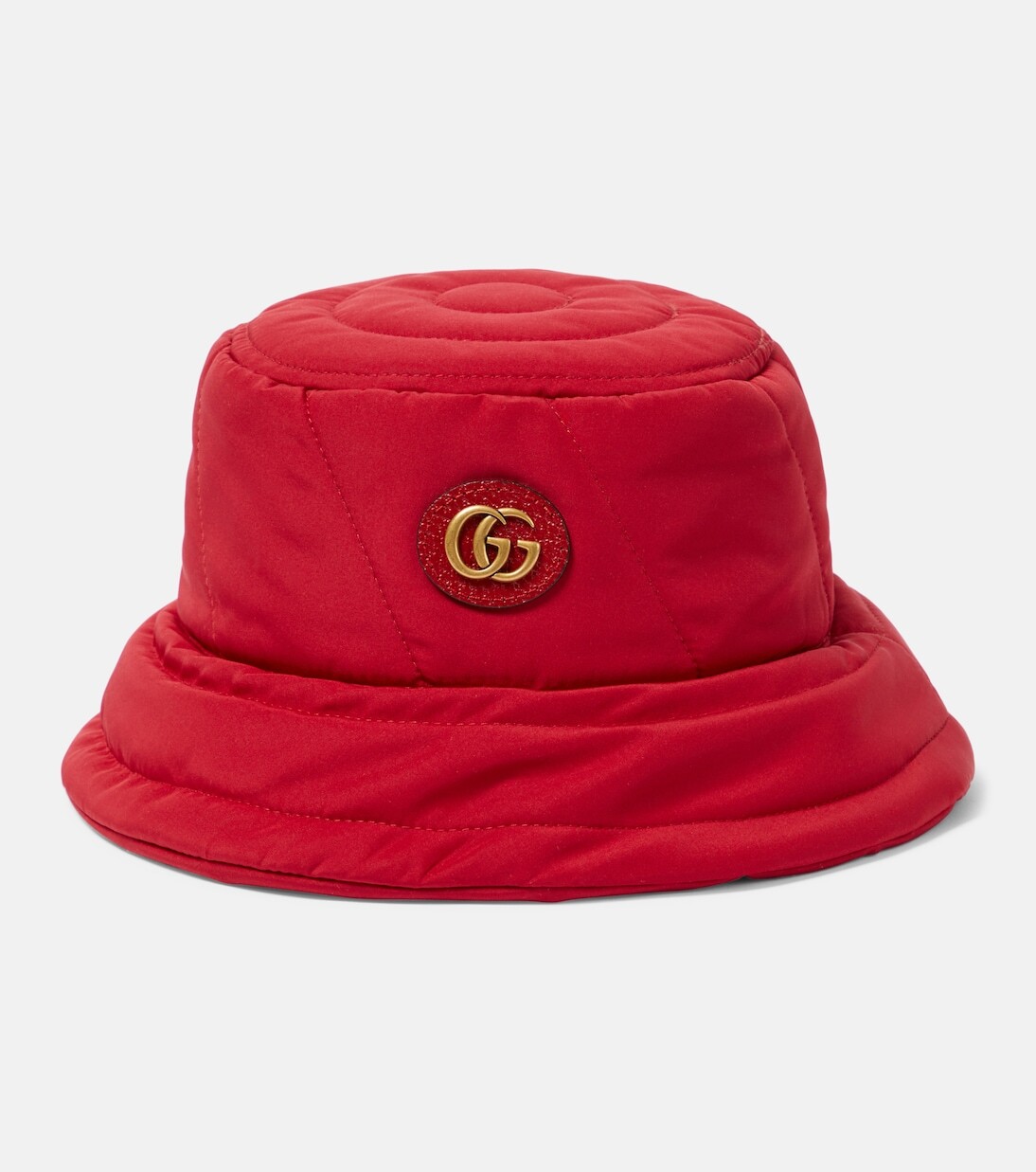 

Стеганая панама с узором gg Gucci, красный