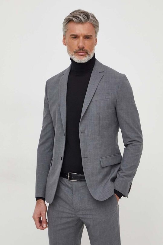 

Шерстяная куртка Calvin Klein, серый