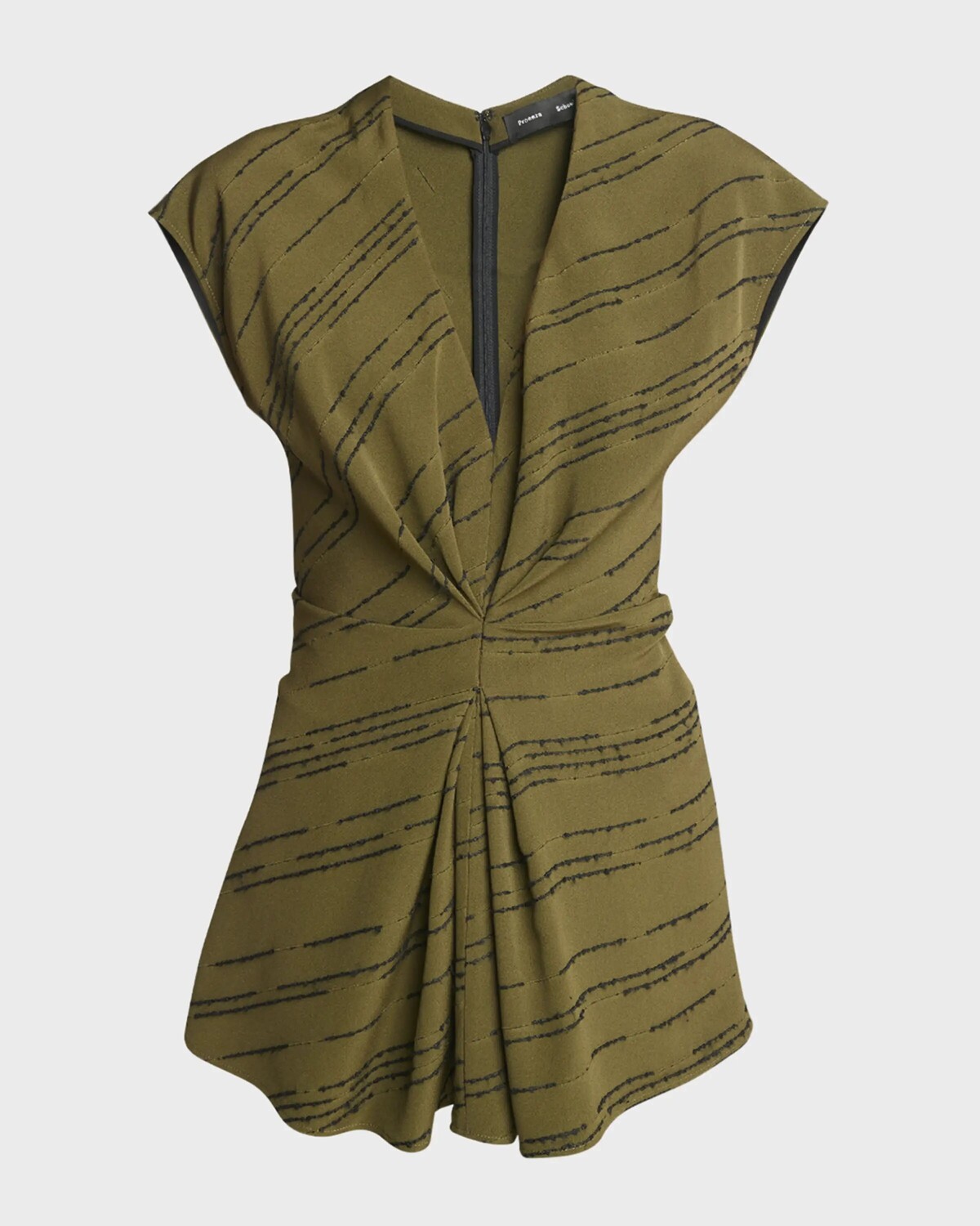 

Stella инвертированный плиссированный топ Proenza Schouler, цвет Olive Multi