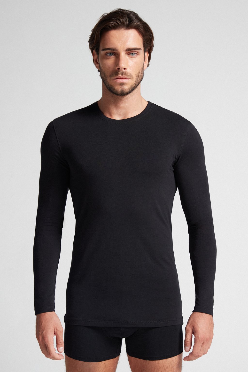 цена Рубашка с длинным рукавом ROUND NECK Intimissimi, цвет black