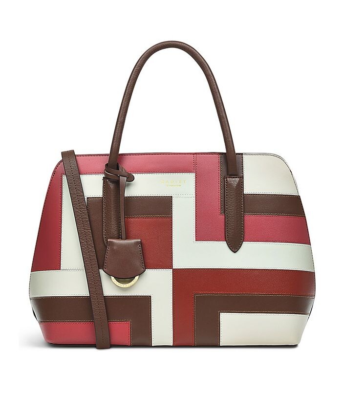 

Средняя сумка-портфель Liverpool Street 2.0 в стиле пэчворк на молнии Radley London, серый