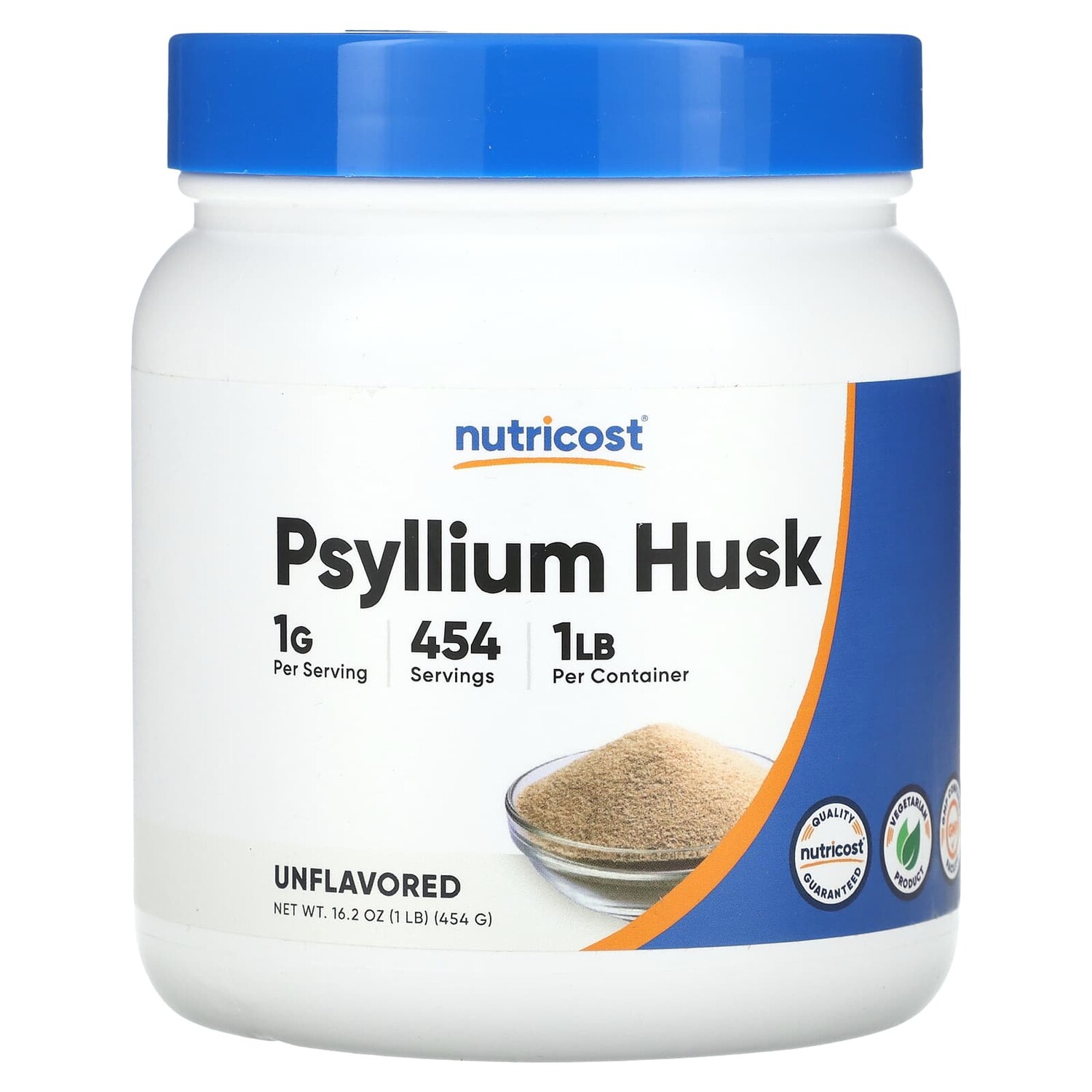 

Шелуха семян подорожника, без добавок, 454 г (16,2 унции), Nutricost