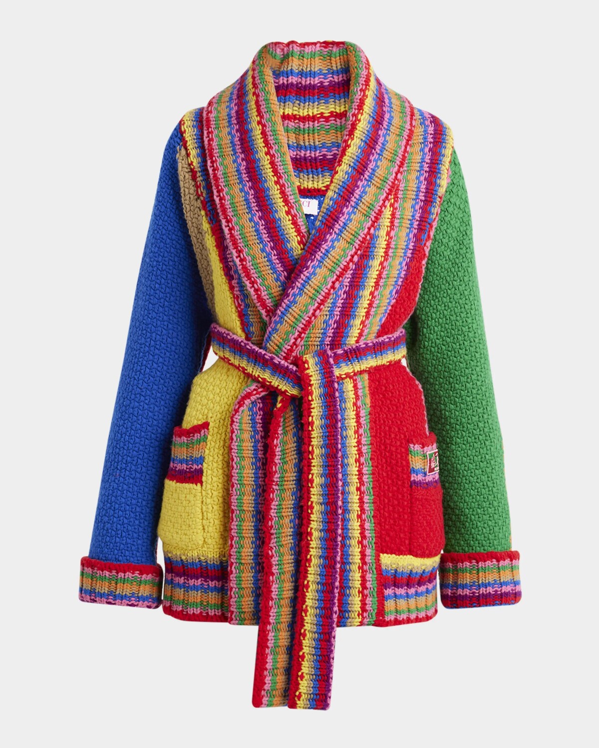 

Разноцветный шерстяной кардиган с запахом Emilio Pucci, мультиколор