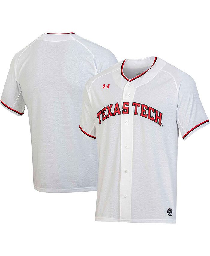 

Мужская белая бейсбольная майка Texas Tech Red Raiders Replica Under Armour, белый