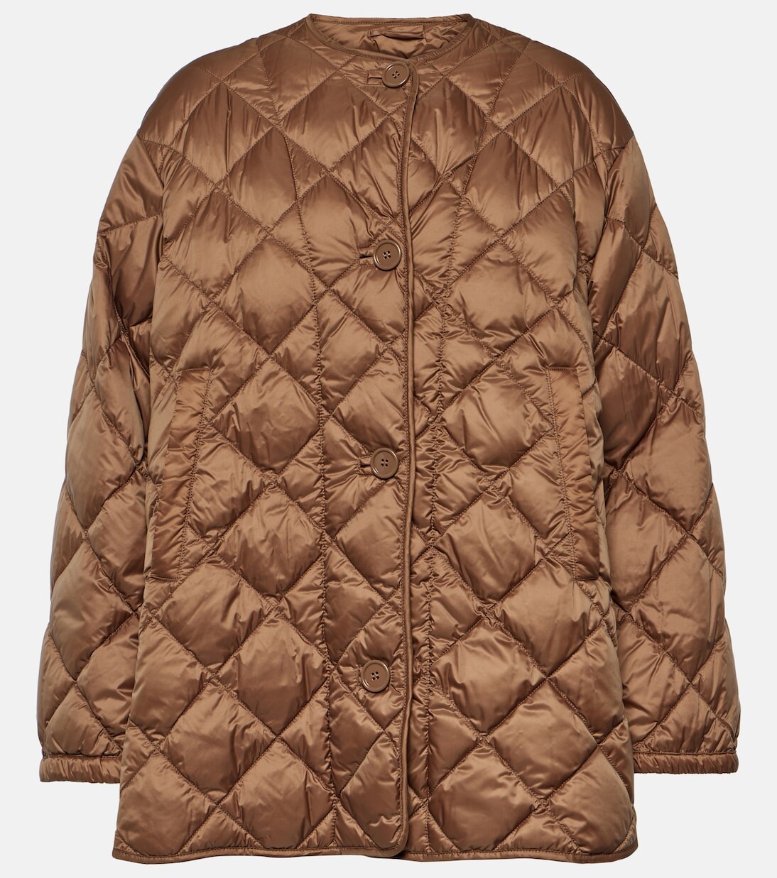 

Стеганый пуховик the cube csoft Max Mara, коричневый