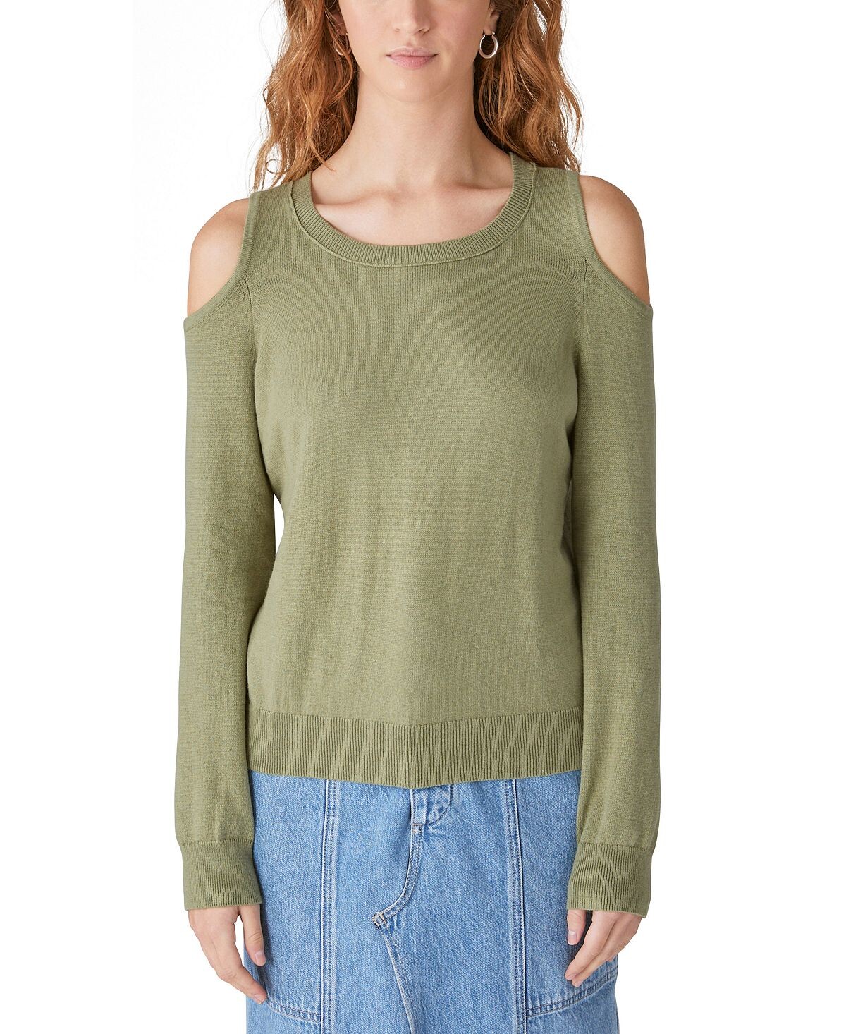 

Женский свитер с открытыми плечами и длинными рукавами Lucky Brand