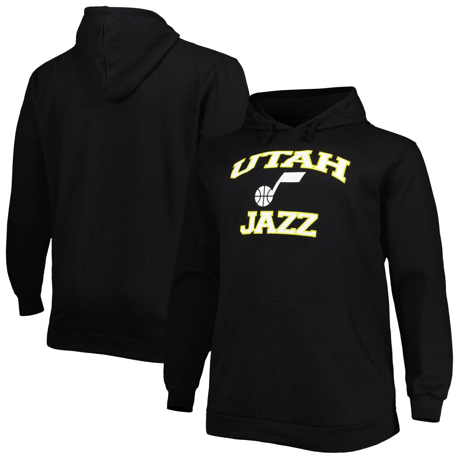 

Мужской черный пуловер с капюшоном Utah Jazz Big & Tall Heart & Soul