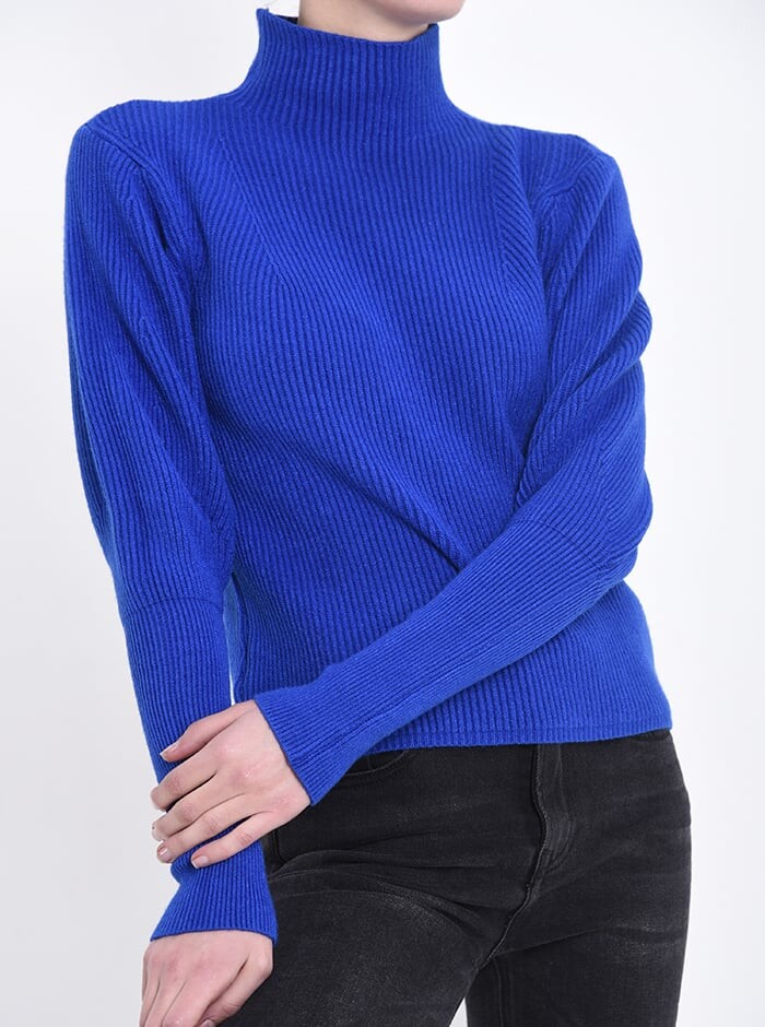 

Свитер в рубчик с высоким воротником, цвет Electric blue