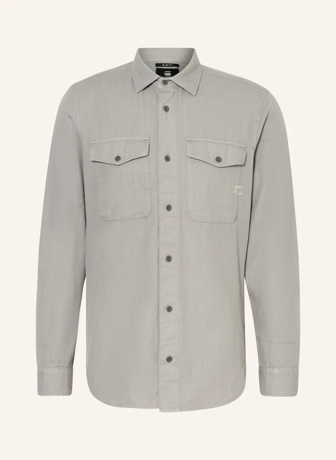 

Рубашка узкого кроя G-Star Raw, серый